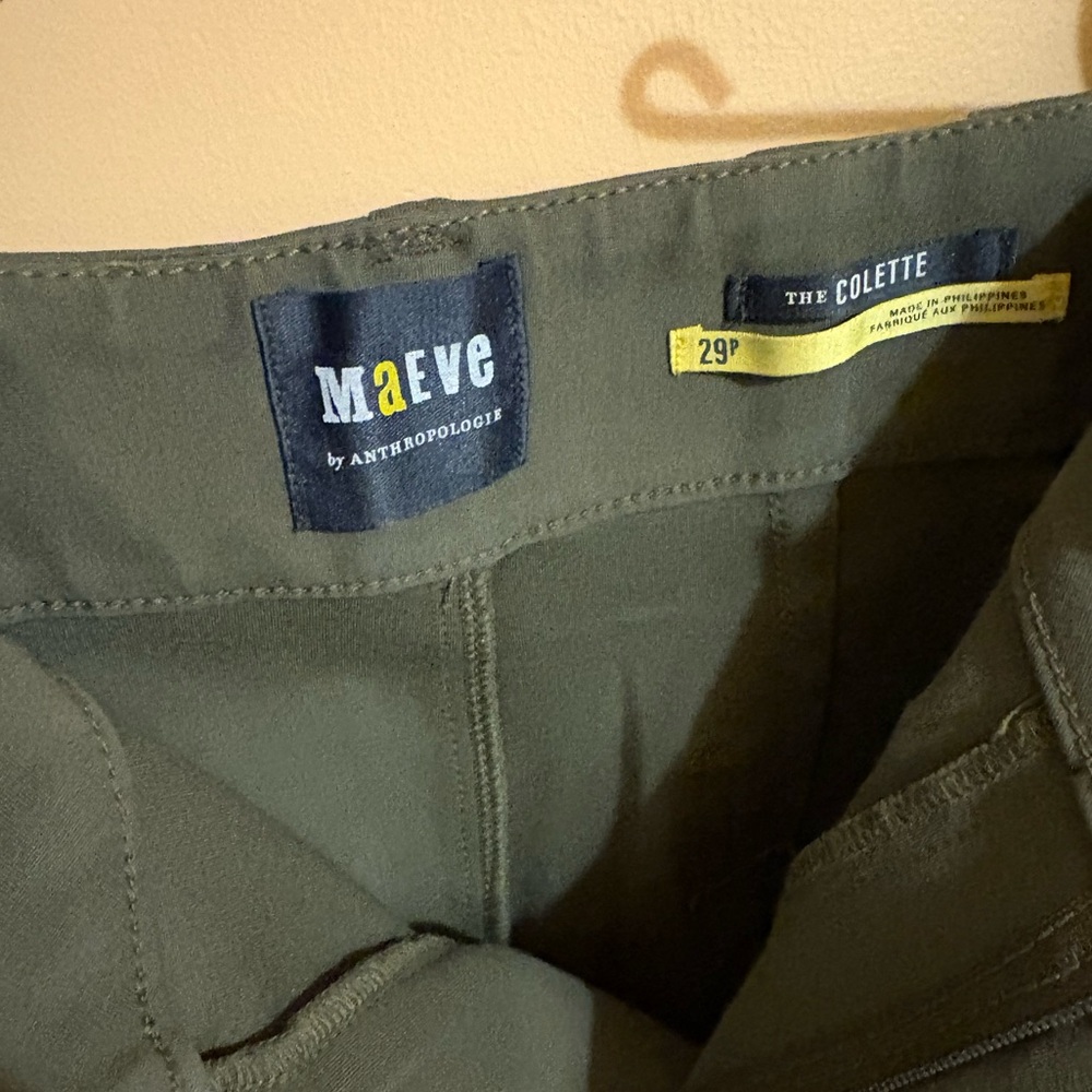 Anthropologie Olive Wide Leg Pants - Picture 6 of 9
